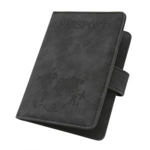 ILIYAH Protege Passeport Francais Etui Passeport Pochette Passeport Voyage Carte SIM et Fentes pour Cartes Etui Anti RFID Fermeture Magnétique(Noir) (Iliyah, neuf)