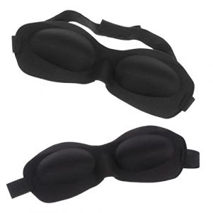 GOOHOCHY 2pièces Masque De Sommeil Pour Yeux Bandeau Pour Yeux Cache-œil Masque De Sommeil Bandeau Stéréo Lot (Diyu J, neuf)