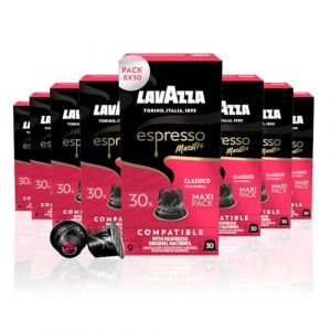 LAVAZZA - Café Espresso Maestro Classico - Café Capsule - 100 % Arabica - Lot de 8 x 30 Capsules Aluminium Compatibles Avec Les Machines Nespresso® (240 capsules) (PENNGUIN-FR, neuf)