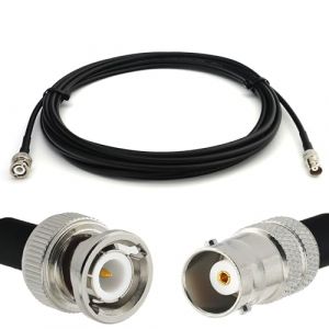 RANGEFUL BNC M&acirc;le vers BNC Femelle 12m c&acirc;ble coaxial RG58 50 Ohm &mdash; rallonge BNC Extension Faible Perte Cable pour Antenne CB Radio Amateur Sans fil Radio WIFI adaptateur UHF VHF (RANGEFUL, neuf)