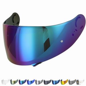 Everalo Visiere Casque Compatible avec Shoei GT Air - GT Air 2 - Neotec - Opticson - Cns 1 - Visière Ecran Pinlock Ready - Anti-Rayures (Iridium) (Everalo Italia, neuf)