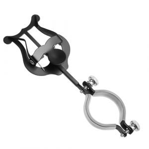 Pince à Musique pour Clarinette, Métal Support de Pince à Musique pour Clarinette pour Fanfare Pince Lyre de Clarinette pour Flûte Trompette Instruments à Vent Entraînement Débutants (Noir) (Beisong, neuf)