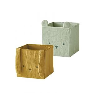 VERTBAUDETLot de 2 bacs de Rangement Animaux Gaze de cotonlot jauneTU (VERTBAUDET, neuf)