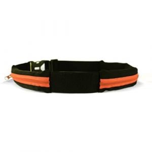 Ceinture Boa L'Original Sac Banane - 2 Poches Ultra Extensibles - Sport, Course a Pied, Jogging, Equitation, Fitness, Voyage, Randonn&eacute;e -Range Telephone, Gourde, Anti Pick-Pocket Belt (Orange, M/L) (La ceinture boa, neuf)