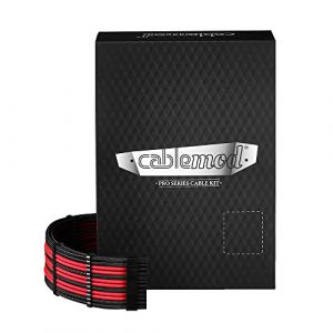 CableMod C-Series Pro ModMesh 12VHPWR Cable Kit f&uuml;r Corsair RM, RMi, RMX (Black Label) - Schwarz/Rot (Monsieur Plus, neuf)
