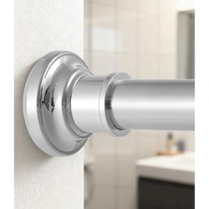 76-123 cm Tringle &agrave; rideaux sans per&ccedil;age, tringle t&eacute;lescopique, tringle de douche pour salle de bain et placards, argent (Diam&egrave;tre 28 mm) (MetalMarvels, neuf)