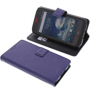 foto-kontor Housse Compatible avec CrossCall Action X3 Style Livre Bleu Coque de Protection Portefeuille (Foto-Kontor, neuf)