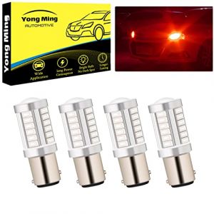 YONGMING 1157 BAY15D P21/5W 5630 33SMD Rouge Super Lumineux LED Tourner Frein Arrière Signal D'arrêt Lampe Ampoule 9-26V 3.6W (YongMing Automotive Accessories, neuf)