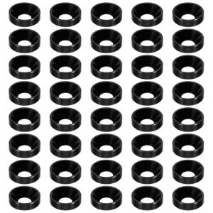 PATIKIL Rondelle Fraîche M5 à Tête Fraisée, 60 Pièces Rondelle de Vis à Tête Plate en Alliage d'Aluminium Anodisé pour Pièces d'Accessoires Mécaniques Modèles DIY, Noir (PATIKIL UK, neuf)