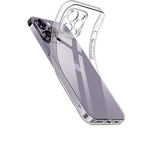 CAPTOR Coque transparente pour iPhone 14 Pro 6,1 pouces, &eacute;tui TPU en silicone souple souple, de haute qualit&eacute; avec bord sur&eacute;lev&eacute; pour &eacute;cran et protection appareil photo (Captor s.r.l., neuf)