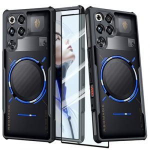 Coque pour ZTE Nubia Red Magic 11 Pro / 11 Pro+ Coque, Coque ultra-mince l&eacute;g&egrave;re, Pare-chocs TPU souple + Dos acrylique transparent, Coque de protection Airbags Anti-chute Anti-choc [1 Pi&egrave;ce Verre de (MeiyueEr-FR, neuf)