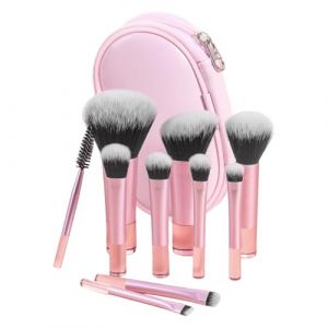 Ensemble de pinceaux de maquillage de voyage | Ensemble de pinceaux de maquillage de voyage, poign&eacute;es ergonomiques souples, blush, poudre, fard &agrave; paupi&egrave;res, outils de beaut&eacute; portables pour une (vuarend, neuf)