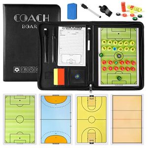 MKNZOME Portable Tableau Tactique de Football, Entraîneur de Football Magnétique Stratégie Panneau kit Entrainement Football avec Marqueur et Gomme -Soccer Coach Board pour Entraînement, Compétition (SplendidViewsUS, neuf)