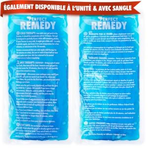 Perfect Remedy - Poche de Glace en Gel Pour Blessures [2 Unités], Poche de Gel Chaud Froid Réutilisable de 27 cm, Soulage Douleur, Récupération du Genou, Dos, Cou, Poignet, Cheville [Bleu, Normal] (Better Living EU, neuf)