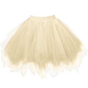 Jupe en tulle pour femme, ballet, danse, tutu vintage ann&eacute;es 50 cocktail swing, princesse, jupon court, &eacute;l&eacute;gant, formel, A-Jaune, Taille unique (Guoxlhen, neuf)