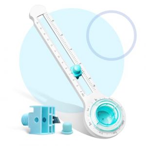 Coupe-papier circulaire portable rotatif - Diam&egrave;tre : 8 &agrave; 32 cm - Coupe-papier circulaire r&eacute;glable - Avec une lame de rechange pour l'art et l'artisanat (PENG XIMI, neuf)