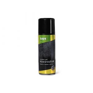 Kaps Renovator - Spray pour le Cuir, Nubuk, Daim & Velours - Entretien, Réhabilitation et Ravivement des Couleurs - Revitalisez vos Chaussures et Sacs en Cuir (118 - Noir) (Specialistedeschaussures | Schoenspecialist, neuf)