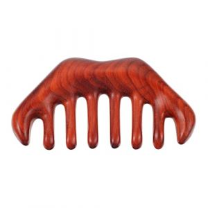 Hemobllo Peigne de Massage de Sandale Naturel Outil de Démêlage Soin pour Cheveux et Pratique (Leopolerd, neuf)