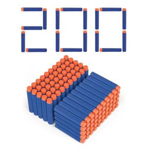 LAIVIYA Balles Nerf, 200 fl&eacute;chettes Nerf, 7,2 cm Balles Pistolet Jouet ParaNerf Series Blasters, Fl&eacute;chettes en Mousse de Recharge, NerfDarts pour Blaster, Cadeau de f&ecirc;te (Bleu) (PAPAPANOU_RAFAELLA, neuf)