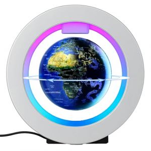 Globe Flottant &agrave; L&eacute;vitation Magn&eacute;tique 4" avec Constellations LED, Rotatif pour Enfants, D&eacute;coration de Bureau et Cadeau Unique pour Hommes ou Cadeau Tech d&rsquo;Anniversaire pour Gar&ccedil;ons Adolescents (newhy001, neuf)
