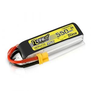 TATTU Batterie lipo 2s 550mAh 7,4V 95C 2S Batterie avec connecteur XT30 pour Drone FPV Racing Quadricoptère RC Taille 100 à 180 (GensAce&Tattu, neuf)