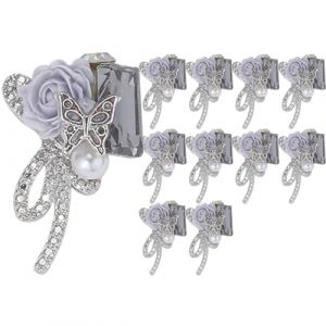 1 pi&egrave;ce en m&eacute;tal rose papillon strass d&eacute;coration 3D accessoires cr&eacute;atifs pour des designs uniques (Asjcj, neuf)