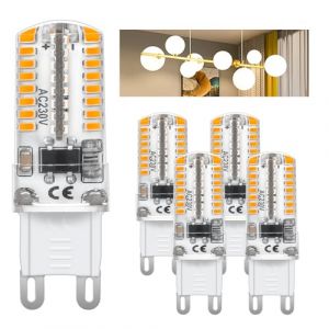 I-SHUNFA Ampoules LED G9,2.8W AC 220V 210LM,remplacement pour 28W-30W Lampe Halog&egrave;ne,3000K Blanc chaud &eacute;conomie d'&eacute;nergie LED Petite Ampoule Non Dimmable G9 Ampoule (Lot de 5) (LEDSTAR, neuf)