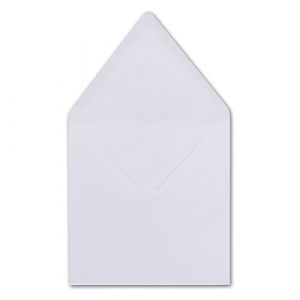 Lot de 100 enveloppes carr&eacute;es, blanches, 12,5 x 12,5 cm, 120 g/m&sup2;, fermeture humide, sans fen&ecirc;tre, id&eacute;ales pour No&euml;l, invitations ou pour ranger des CD/DVD/Blue-Ray (Gl&uuml;xx-Agent GmbH, neuf)