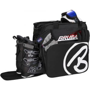 BRUBAKER &lsquo;Super Champion&rsquo; - Sac &agrave; Chaussures de Ski, Sac Casque, Sac &agrave; Dos Ski - Noir/Rouge (BRUBAKER (Der Schnellversender!), neuf)