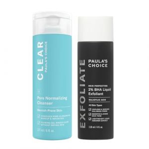 Paula's Choice Nettoyer + Claire - CLEAR Nettoyant Visage & 2% BHA Exfoliante - Élimine les Impuretés qui Obstruent les Pores et les Points Noirs - avec de l'acide salicylique - Peau Mixte à Grasse (Paula's Choice Europe, neuf)
