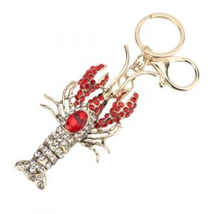 Course de Homard Scintillant avec de, Chariot en Alliage en Alliage de Zinc, Charme de Sac &agrave; Homard Mignon pour les Filles, Accessoire de Bourse Joyeux pour les Anniversaires (Betued, neuf)