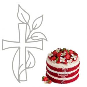 ZORVUJI 1 Pi&egrave;ce G&acirc;teau Bapt&ecirc;me Communion Croix Dor&eacute;e, Topper G&acirc;teau pour Fille Gar&ccedil;on, D&eacute;coration de G&acirc;teau en Acrylique avec Design de Feuilles, G&acirc;teau pour Bapt&ecirc;me Mariage F&ecirc;te (Argent) (MiaoWL, neuf)