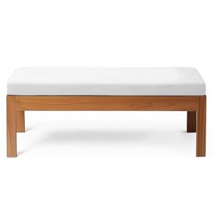 RZYW Coussin de Banc de Jardin ImperméAble 2/3 Places, Coussin de Banc D'extérieur, Coussins Assise pour Meubles D'IntéRieur en Mousse éPaisse, pour Chaise, Canapé, Baie Vitrée,Blanc,140x40x5cm (RZYW, neuf)