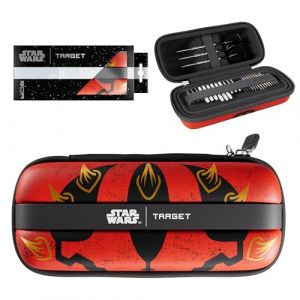 Target Darts Star Wars Darth Maul BOA Portefeuille | &Eacute;tui &agrave; Fl&eacute;chettes Haut de Gamme avec Motif Sith, Rangement pour Pointes Swiss Point, Coque Ext&eacute;rieure Rigide et Compartiment Organis&eacute; Accessoires (Target Darts, neuf)