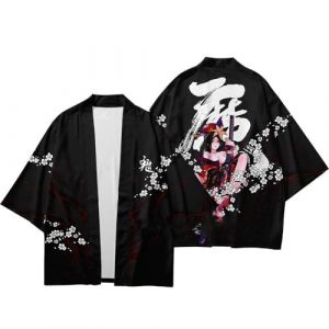 nicticsi Hommes Kimono Imprim&eacute; Ample Manches Courtes &Eacute;t&eacute; 3/4 Manches V&ecirc;tements Japonais Peignoir Pyjama Chemise De Plage T-Shirt Top Stil 04 5XL (Reversal Destiny, neuf)