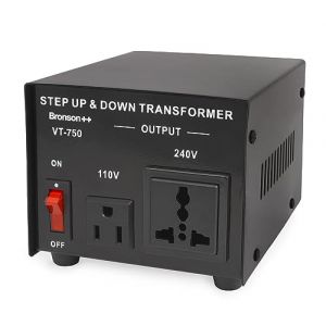 Bronson++ VT 750 Watt Transformateur USA 110 Volt Converter Convertisseur de Tension 110V 120 V - 220V 230V 240V r&eacute;versible 750W - Bronson (Bronson Energy, neuf)