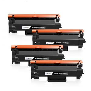 MEGOFFICE TN2420 Lot de 4 cartouches de toner compatibles avec Brother TN-2420 TN-2410 pour imprimante Brother MFC-L2710DW MFC L2710DW MFC L2710DN HL-L2710DW DCP-L2530DW (Zaogang US, neuf)