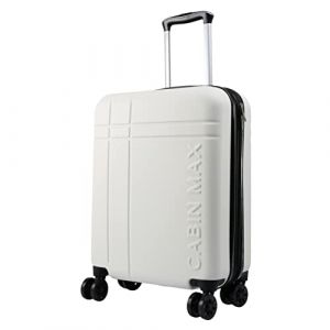 Cabin Max Valise Cabine 55x40x20 cm Extensible - 4 Roues Pivotantes 360° - Coque Rigide ABS - Poignée Télescopique - Bagage à Main Léger et Spacieux pour Compagnies Aériennes Européennes (Cabin Max EU, neuf)