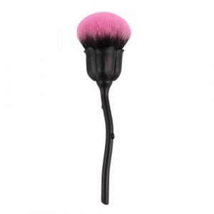 ISAKEN Pinceau à poussière pour ongles, pinceau à ongles rose pour nail art, brosse à poussière pour manucure pinceau à tête de rose, brosse de maquillage multifonctionnelle pour maquillage liquide, (Qpolly, neuf)
