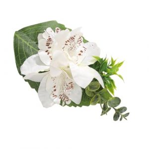 &Eacute;pingles &agrave; cheveux pour enfants en forme de cymbidium pour plage, sc&egrave;ne, danse, fleur artificielle des ann&eacute;es 2000, coiffe pour filles (asduONP, neuf)