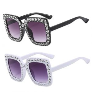 BCHKO Lot de 2 Lunettes de F&ecirc;te, Lunettes Originales Style Disco pour Adultes, Sans Correction, Accessoire de D&eacute;guisement Carnaval, Disco (MIAO YONGXUAN SHOP, neuf)