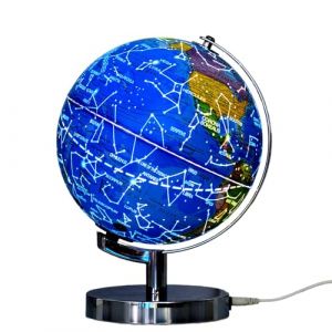 Globe terrestre lumineux 3 en 1 pour enfants et adultes avec carte des constellations, lampe à changement de couleur pour l'apprentissage et l'éducation, veilleuse pour chambre d'enfant et décoration (newhy001, neuf)