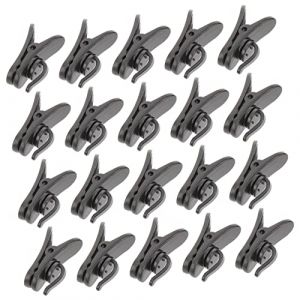 Toyvian 20 Pièces clip micro agrafe pince micro remplacement du clip du microphone-cravate Accessoire microphone Micro fixe clips de microphone clip de revers de micro abdos Black (Vendiarit, neuf)
