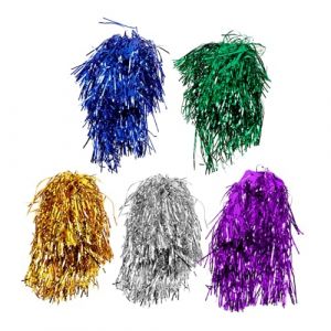 Healeved 10 Pièces Perruque De Rideau De Pluie Parti Perruques Clinquant Ton Cosplay Adultes Queue De Cheval Nouveauté Déguisements Couleur Costumes Pour Rose (Accompany JY, neuf)