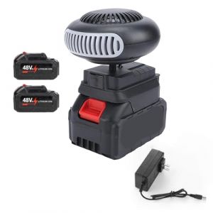 Chauffage D'appoint Aliment&eacute; par Batterie,Chauffage Voiture Portable sans Fil,Chauffage Rapide De 170 W pour D&eacute;givreur,Chauffage Rapide,D&eacute;givrage,D&eacute;sembueur,pour Maison,Bureau,SUV,Bureau (48V) (daweiwei, neuf)