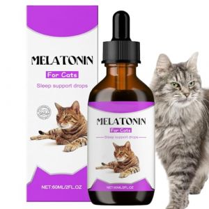 Gen&eacute;rico Friandises apaisantes pour chats &ndash; 60 ml Gouttes relaxantes pour dormir, Suppl&eacute;ment anti-agression pour baisser le ronronnement du sommeil &ndash; Int&eacute;rieur toilette, bain et coupe des ongles (Sunnyushine, neuf)