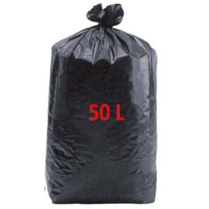 lepetitmitron - Carton de 200 Sacs Poubelle Noirs Ultra-Résistants (8x 25sacs) | 50L | Grande Capacité pour Déchets Ménagers et Industriels | Anti-Fuite, Solides et Pratiques | (Le petit mitron, neuf)
