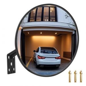 Miroir de Circulation Convexe 30cm Grand Angle Réglable Miroir de Sécurité pour allée, garage, parc, soutien pour l'intérieur et l'extérieur. (Dingcheng, neuf)