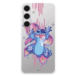 Coque compatible avec Samsung Galaxy S24 officielle Disney Stitch Graffiti pour protéger votre téléphone portable Coque en silicone transparent souple sous licence officielle Lilo & Stitch (La Casa de Las Carcasas, neuf)