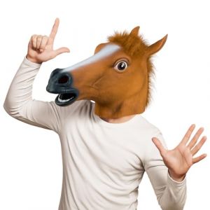 Masque de cheva,Masque tête de cheval,Masques de cheval d'Halloween,pour Carnaval,Halloween,Cosplay et Fêtes (FWHFNB, neuf)